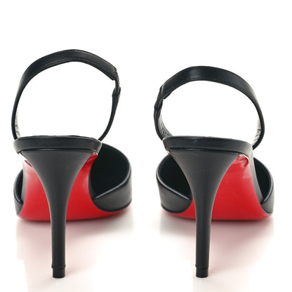Christian Louboutin Calfskin O Kate Slingback 100 Pumps 39.5 Black 5 of 9