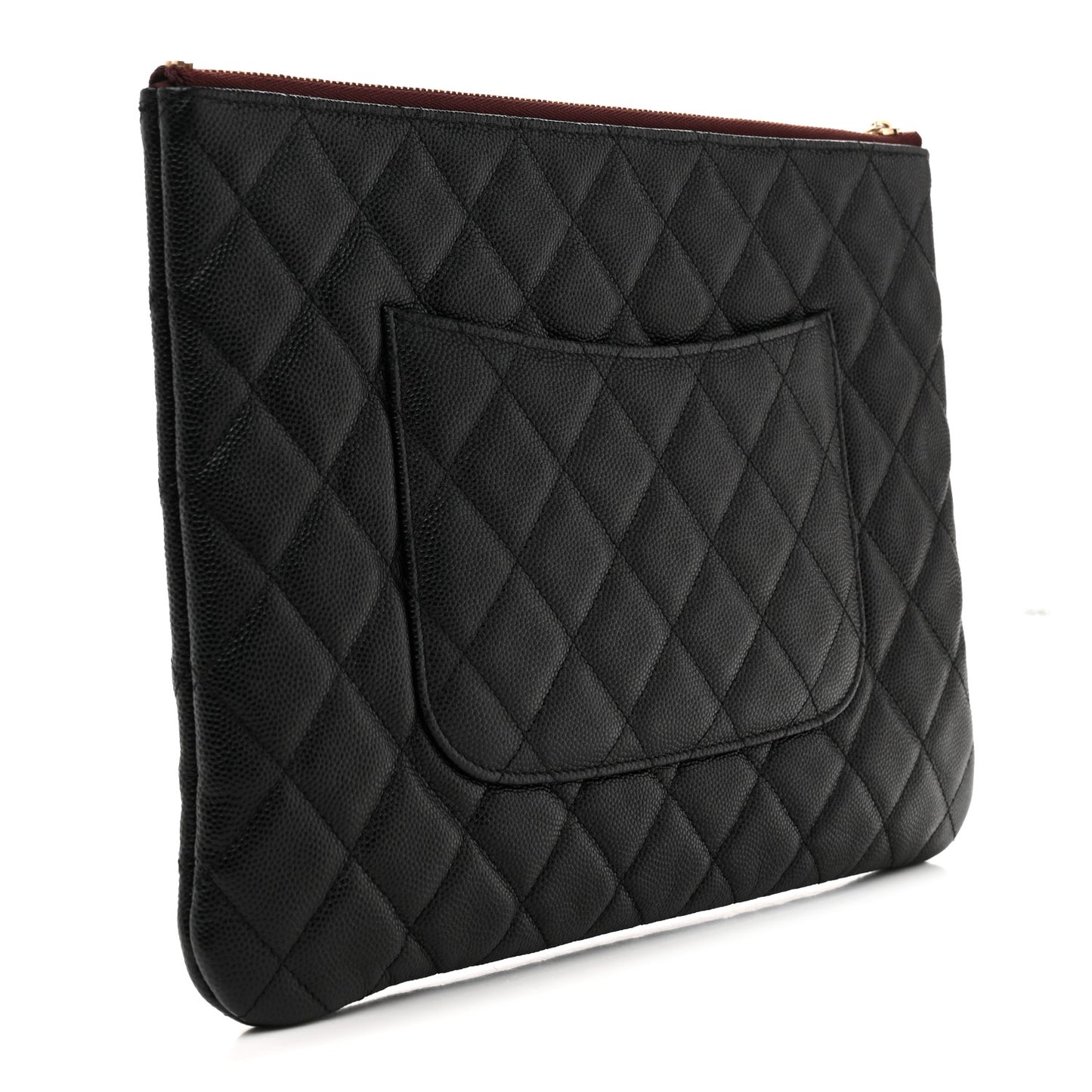 Caviar Quilted Medium Cosmetic Case Black
