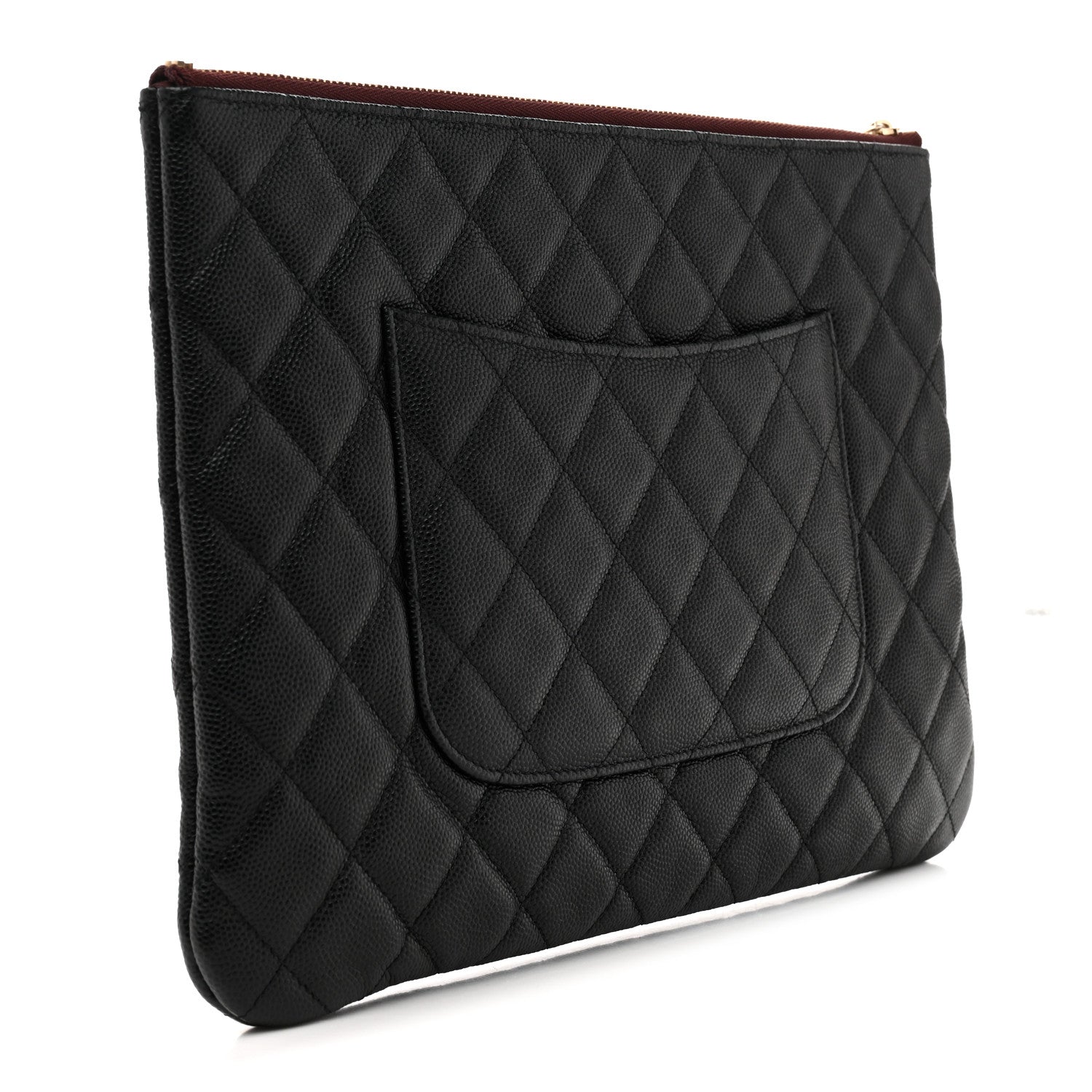 Chanel Caviar Quilted Medium Cosmetic Case Black 3 of 11