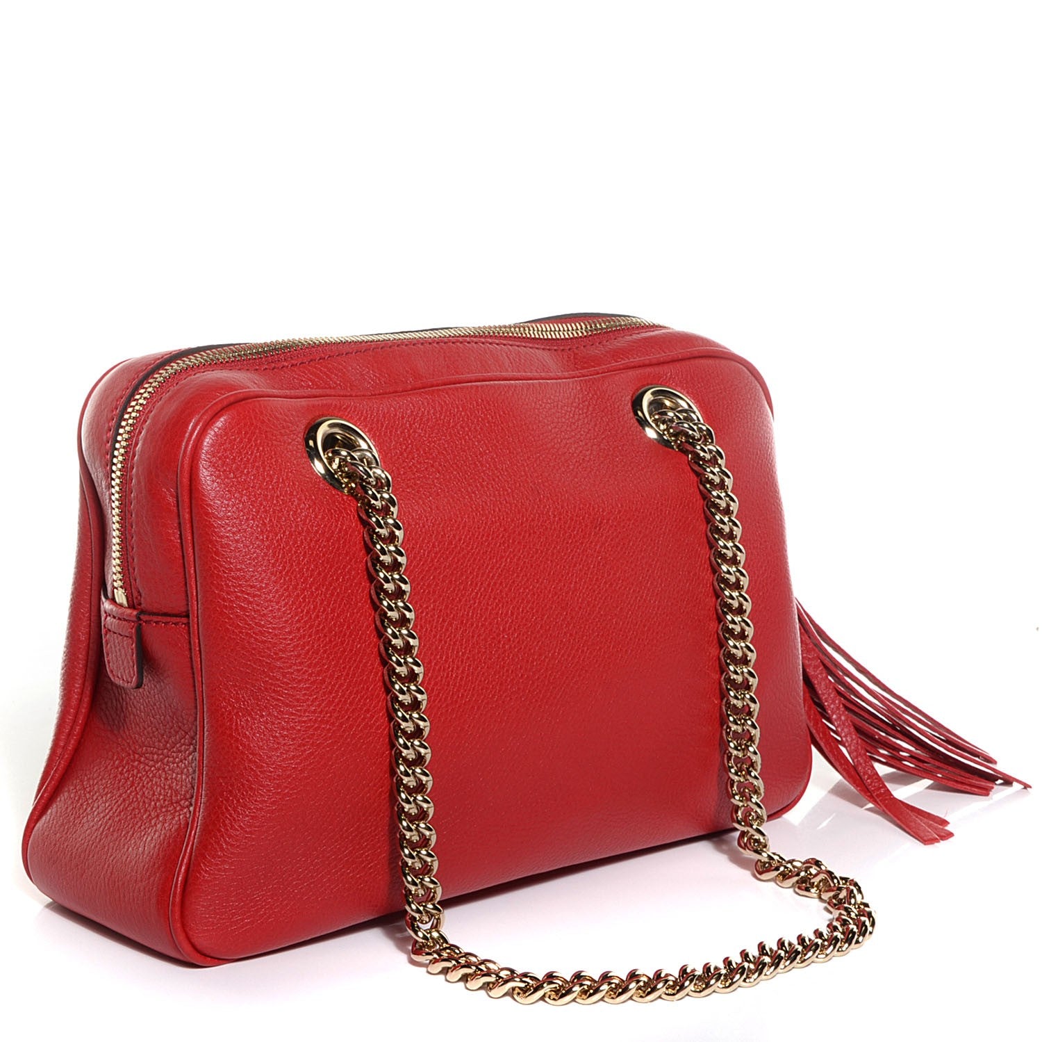 Gucci Pebbled Calfskin Small Soho Bowler Red 3 of 9