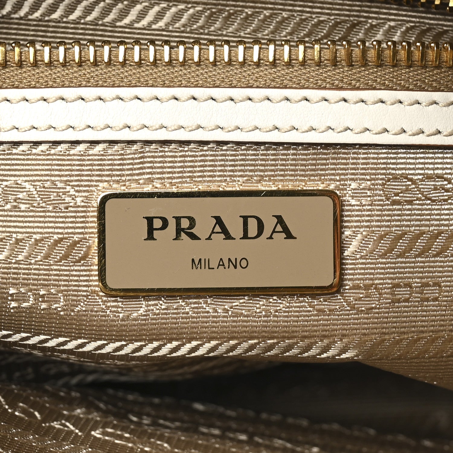 Prada Jacquard Logo Camera Bag Corda Talco 1754428 – FASHIONPHILE