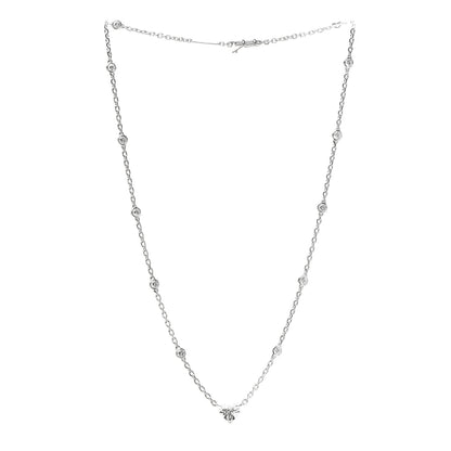 Cartier 18K White Gold Diamond 1.11ct Melopee Heart Diamond Necklace 3 of 7