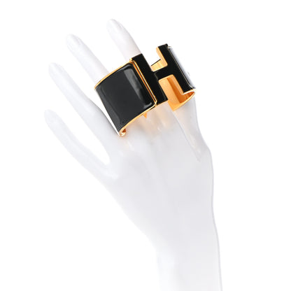 Hermes Enamel Extra Wide Clic Clac H Bracelet PM Black 2 of 4