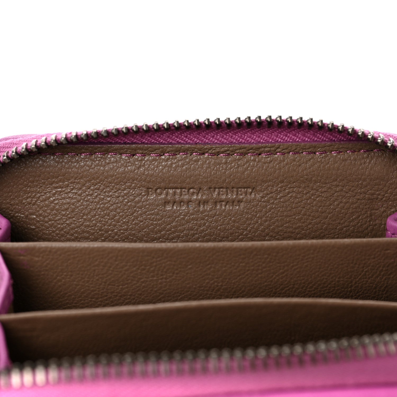 Bottega Veneta Nappa Intrecciato Zip Around Card Holder Ametista 6 of 8