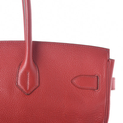 Hermes Taurillon Clemence JPG Shoulder Birkin II 42 Rouge Vif 14 of 34