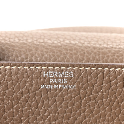 Hermes Taurillon Clemence Steve Messenger 28 Etoupe 6 of 10