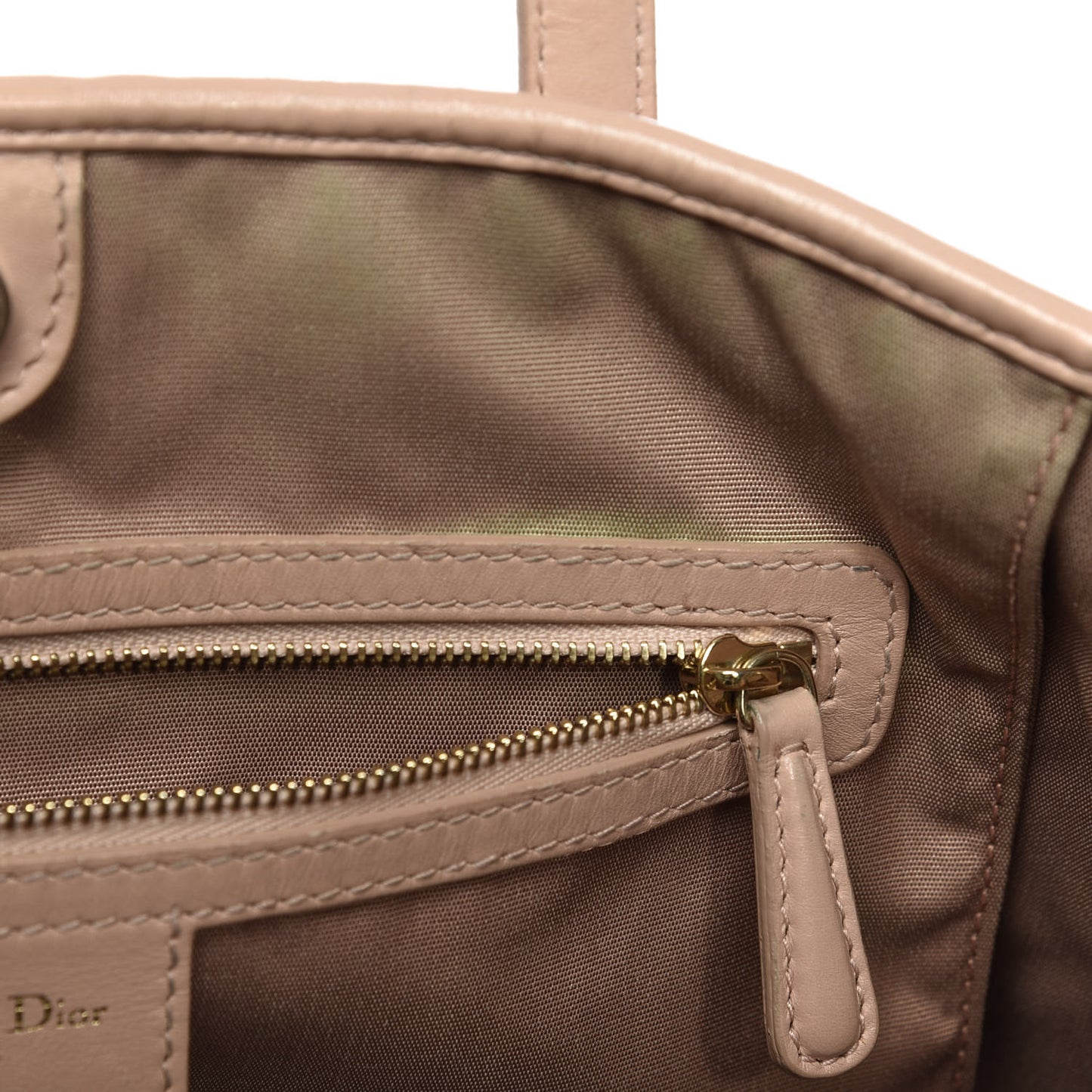 Coated Canvas Cannage Small Panarea Tote Beige