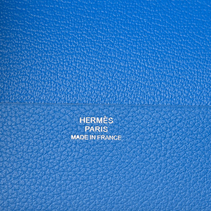 Hermes Evercolor MC2 Magellan Passport Holder Bleu Hydra 6 of 8
