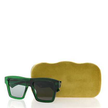 Gucci Acetate Rectangle Sunglasses GG0962S Green 9 of 9