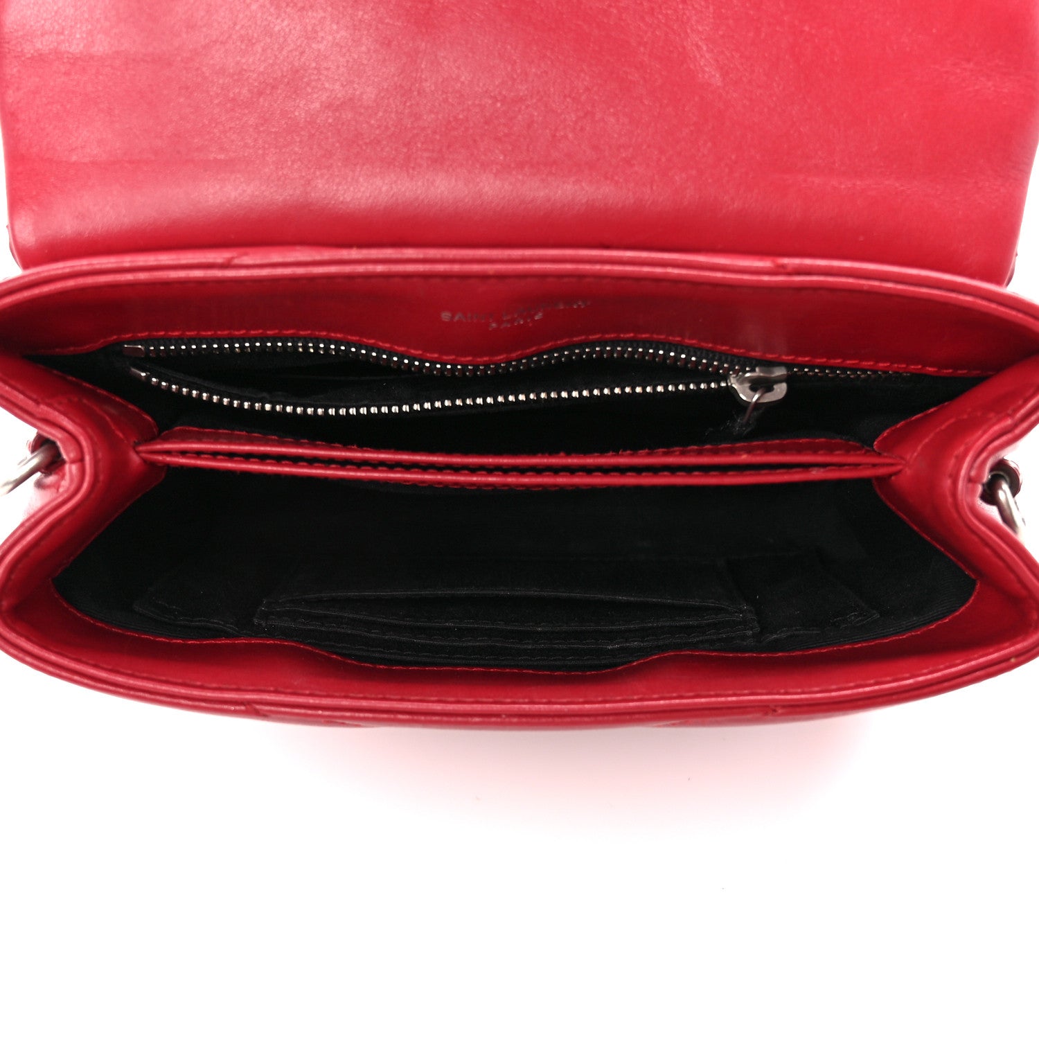 Saint Laurent Calfskin Y Quilted Monogram Toy Loulou Crossbody Bag New Lipstick 5 of 13