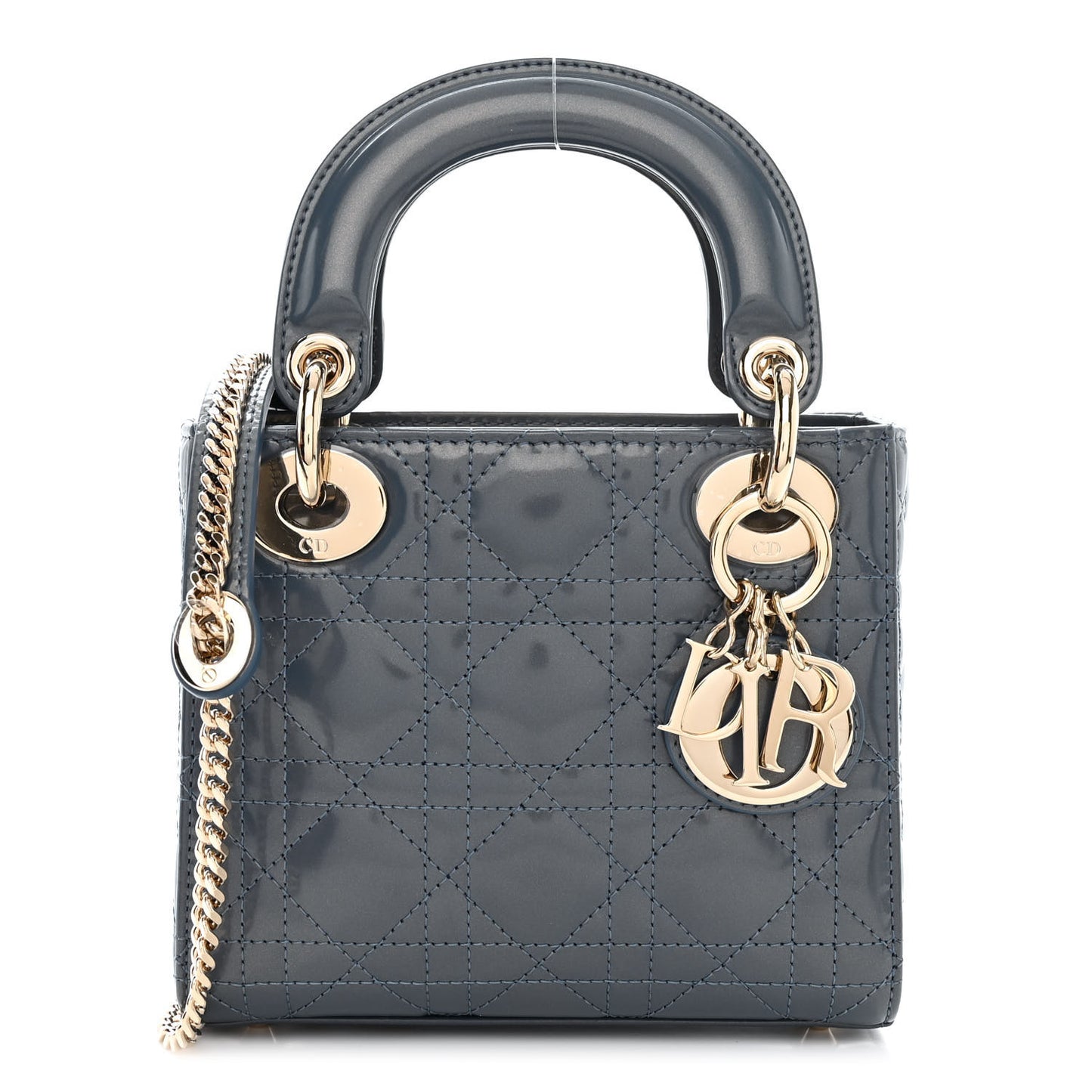 Patent Cannage Mini Lady Dior Pastel Night