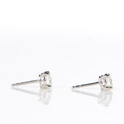 Tiffany Platinum Diamond 1.84ctw Solitaire Earrings 3 of 5