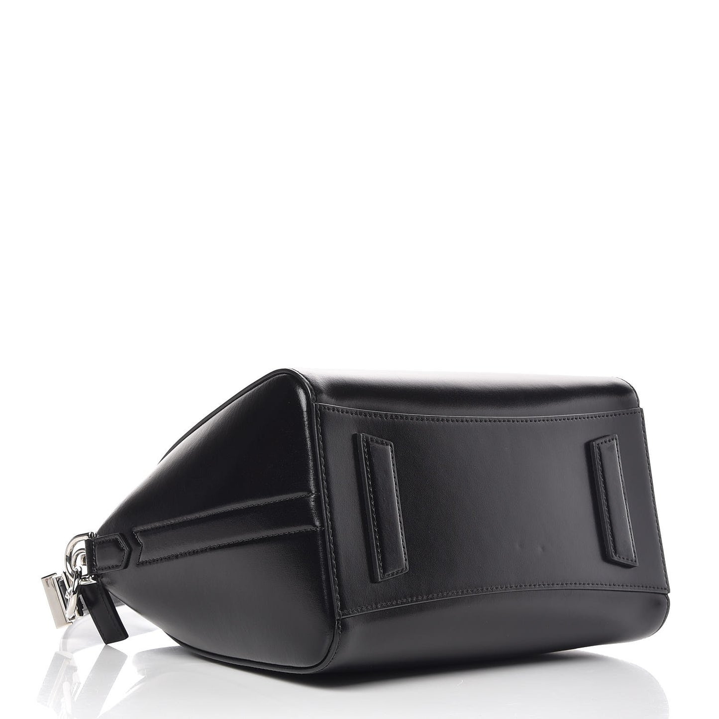 Shiny Lord Calfskin Small Antigona Black