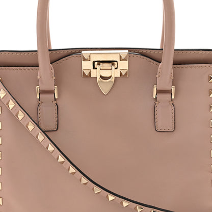 Valentino Garavani Vitello Small Rockstud Double Handle Tote Poudre 8 of 12