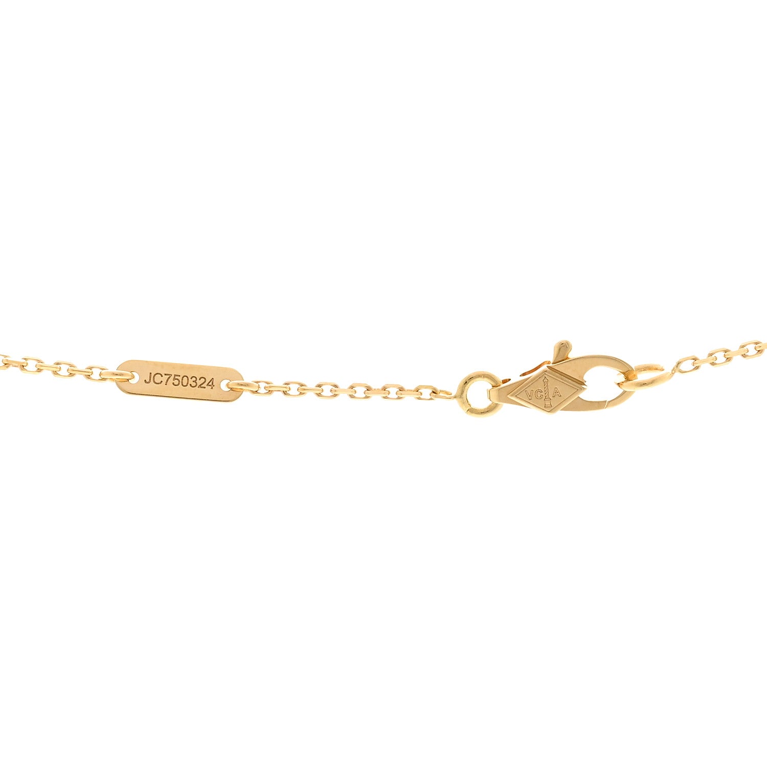Van Cleef & Arpels 18K Yellow Gold Mother of Pearl Sweet Alhambra Butterfly Pendant Necklace 4 of 6