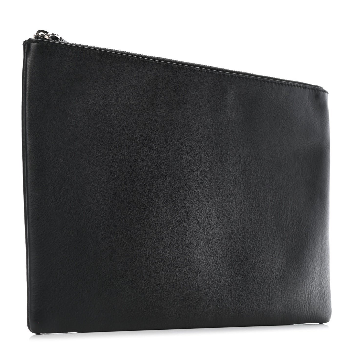 Calfskin Logo Everyday Second Bag Black White
