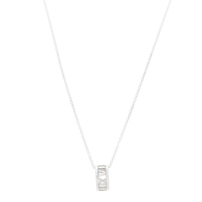 Tiffany Sterling Silver Atlas Open Pendant Necklace 1 of 7