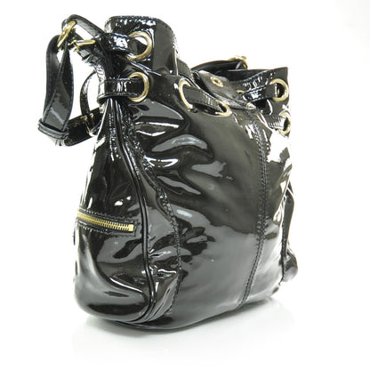 Jimmy Choo Patent Leather Ring Hobo Black 3 of 9