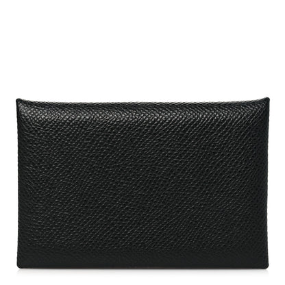 Hermes Epsom Calvi Card Case Black 1 of 9