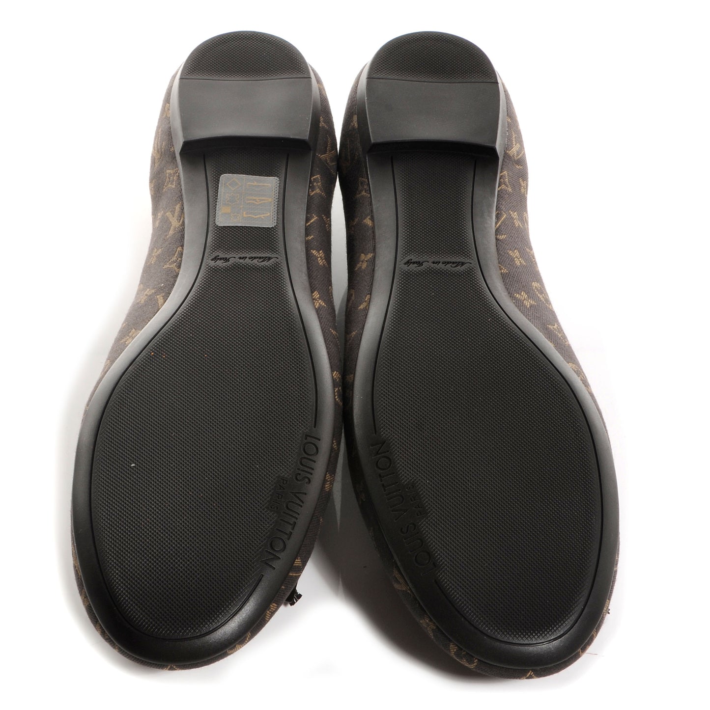 Monogram Debbie Ballerina Flats 39 Fusain