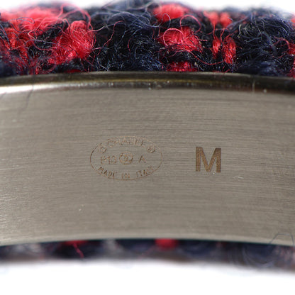 Chanel Tweed CC Narrow Bangle M Red Blue 5 of 5