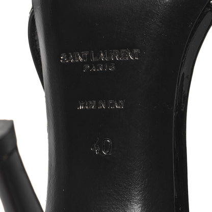 Saint Laurent SAINT LAURENT Patent Cap Toe Vesper Slingback Pumps 40 Black 8 of 9
