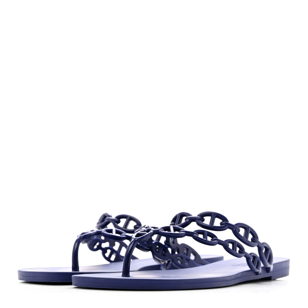 Hermes Rubber Chaine d'Ancre Island Sandals 39 Violet Iris 4 of 9
