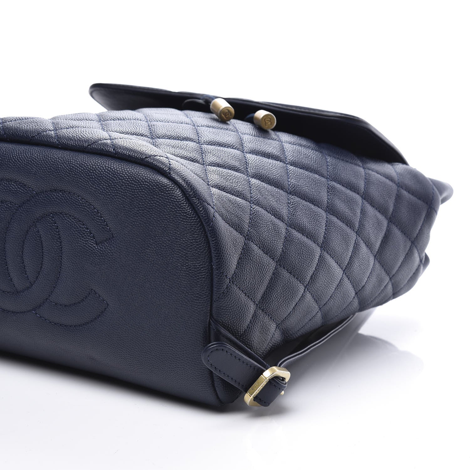 Chanel Caviar Quilted Filigree Backpack Navy 9 of 10