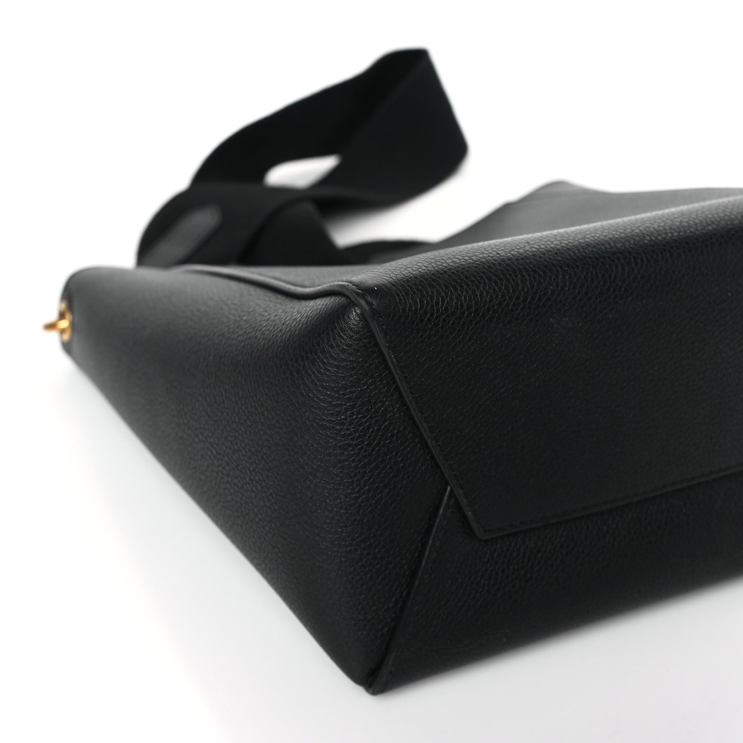 Soft Grained Calfskin Small Sangle Bucket Bag Black