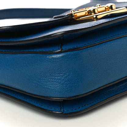 Miu Miu Vitello Phenix Madras Shoulder Bag Cobalto Marea 8 of 18