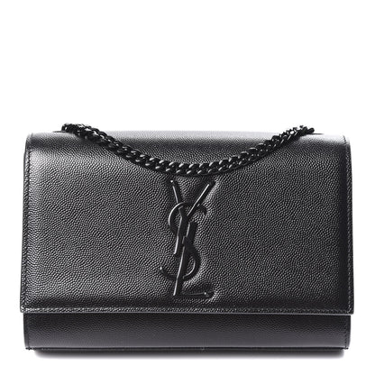 Saint Laurent Grain De Poudre Small Monogram Kate Satchel Black 1 of 9