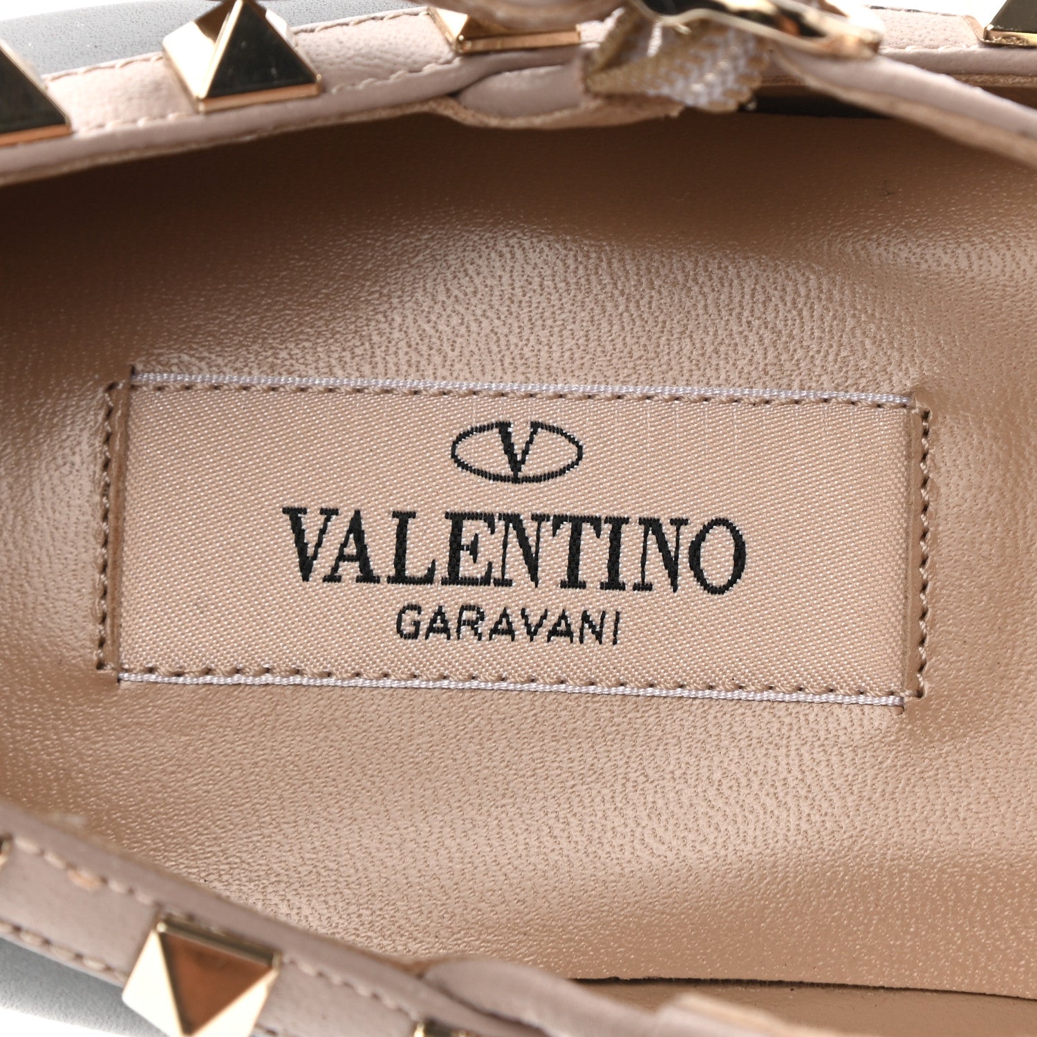 Valentino Garavani Nappa Rockstud Cage Ballerina Flats 35 Black Poudre 7 of 9