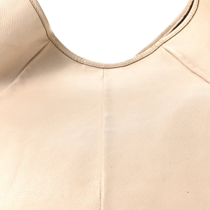 Saint Laurent Calfskin Mombasa Horn Hobo Off White 7 of 9