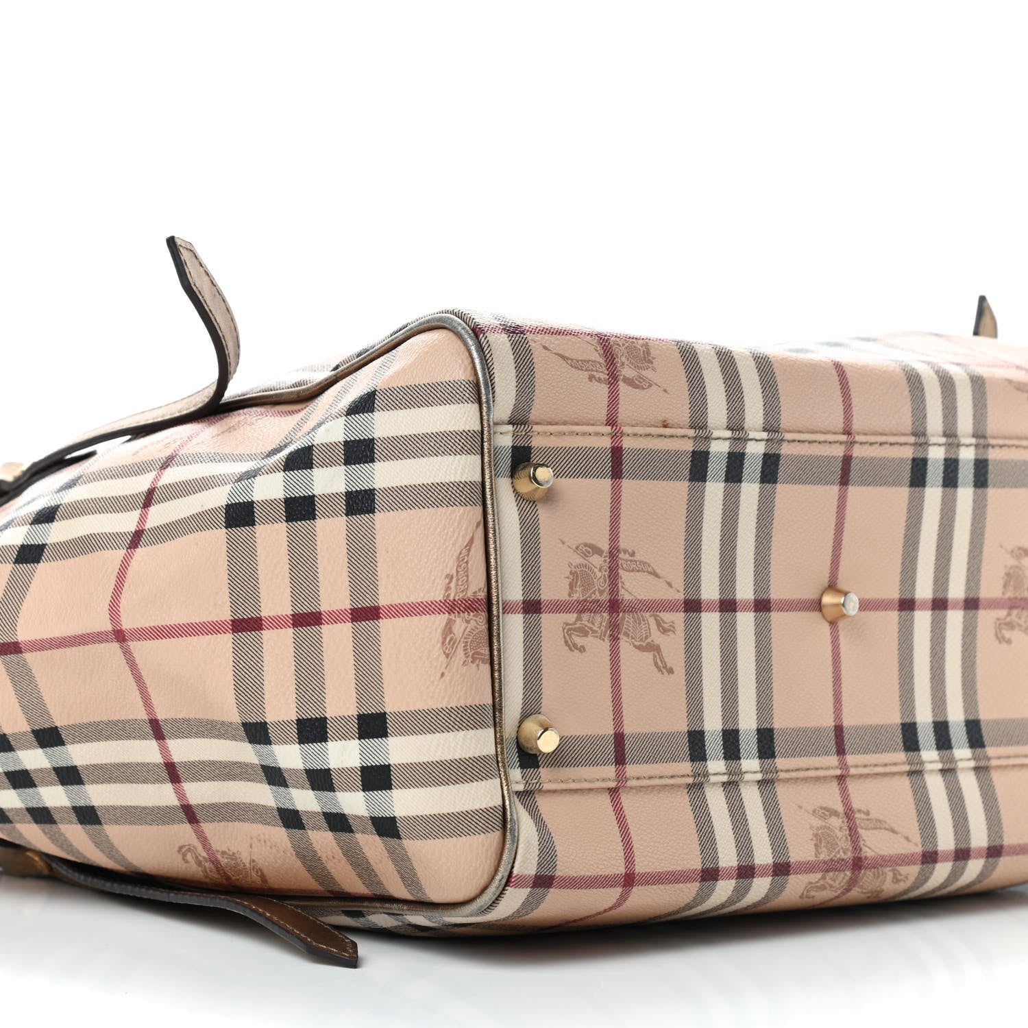 Burberry Haymarket Check Small Canterbury Tote Gold 6 of 10