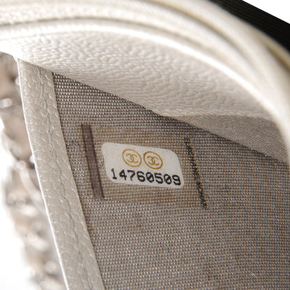 Chanel Caviar Sevruga Wallet on Chain WOC Pearl 14 of 17