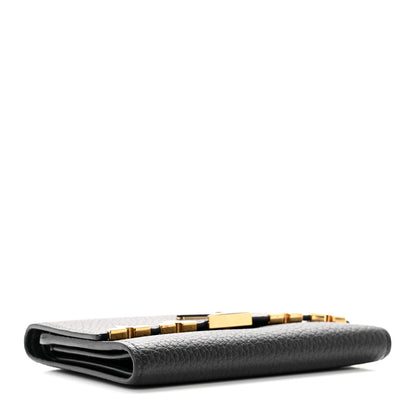 Louis Vuitton Taurillon Embellished Capucines Compact Wallet Black 4 of 7