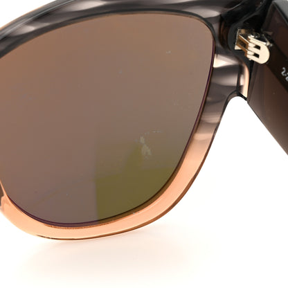 Tom Ford Acetate Anoushka Cat Eye Sunglasses TF371 Melange Grey Peach 8 of 9