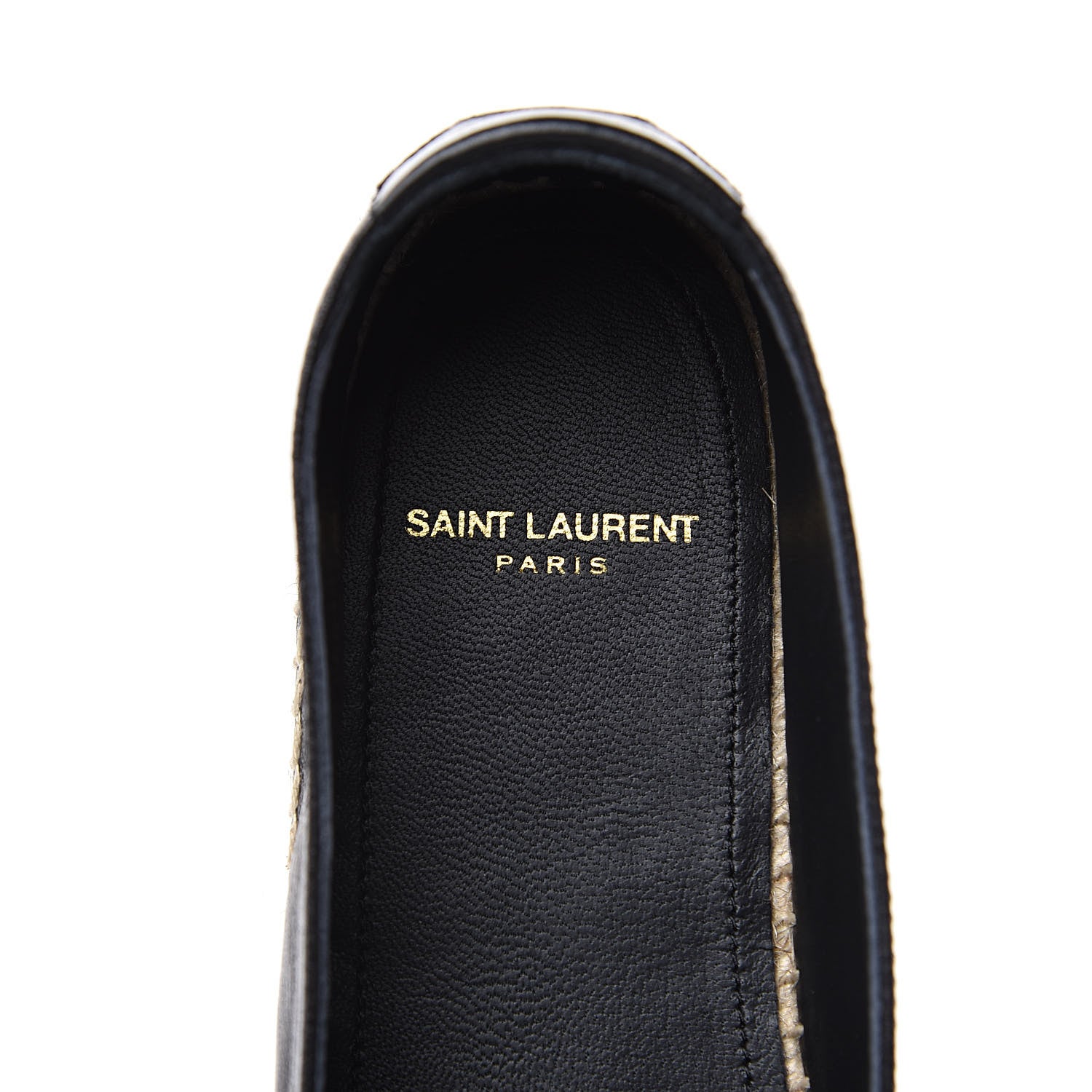 Saint Laurent Nappa Embossed Stars Espadrilles 39 Black 6 of 10