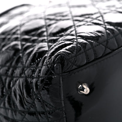 Christian Dior Patent Cannage Small Dior Soft Shopping Tote Black 8 of 19