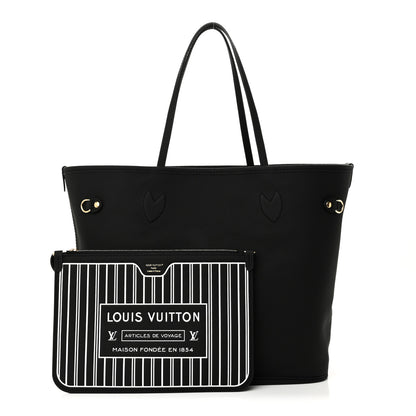Louis Vuitton Monogram Calfskin Neo Neverfull Inside Out MM Black 5 of 17