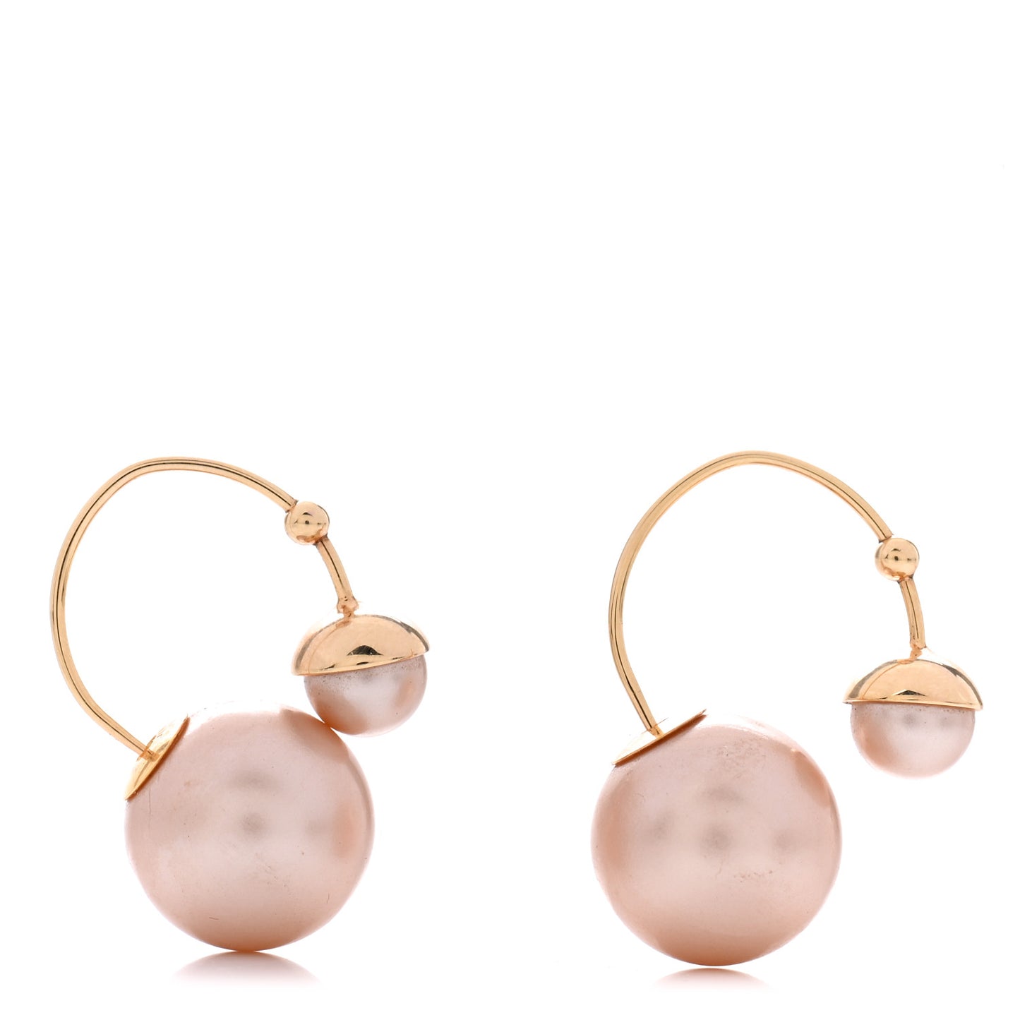 Pearl Tribal Drop Earrings Pink