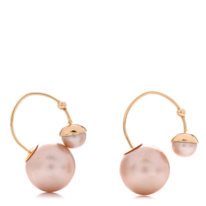 Christian Dior Pearl Tribal Drop Earrings Pink 3 of 5