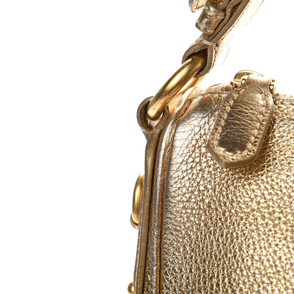 Prada Vitello Daino Metallic Hobo Gold 12 of 14