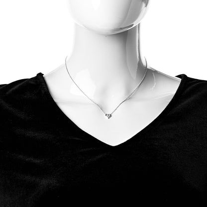 Tiffany Platinum Diamond Heart Pendant Necklace 2 of 6