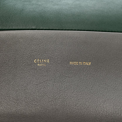 Celine Calfskin All Soft Shoulder Bag Black Grey Green 7 of 17