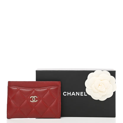 Chanel Lambskin Quilted Card Holder Red 9 of 9