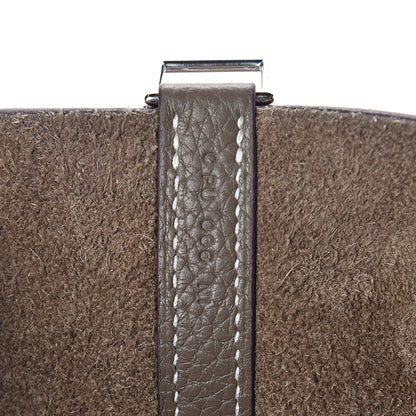 Hermes Taurillon Clemence Picotin Lock 22 MM Etoupe 7 of 10