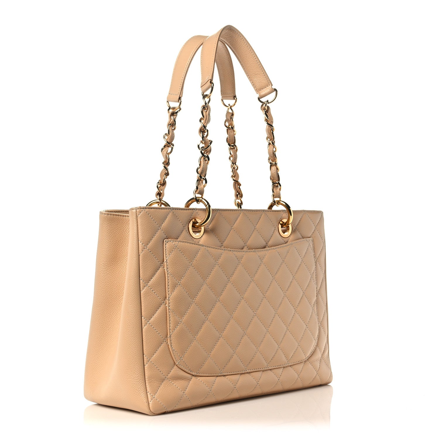 Chanel Caviar Quilted Grand Shopping Tote GST Beige 3 of 20