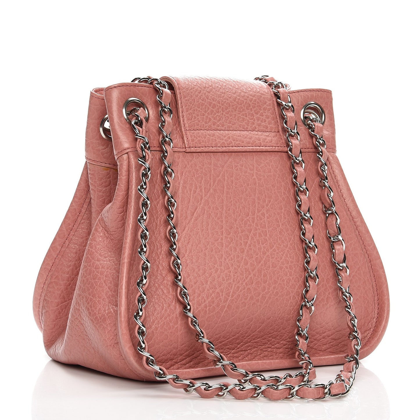 Grained Calfskin Mademoiselle Accordion Flap Pink