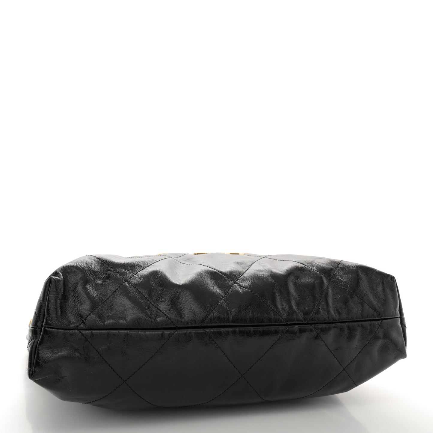 Shiny Calfskin Quilted Chanel 22 Black